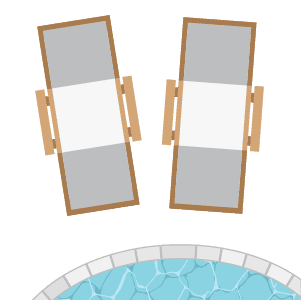 two lounge chairs